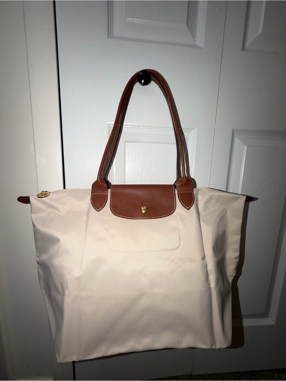 Longchamp Tote Bag Le Pliage Original Shoulder Nylon Leather Papier - Picture 9 of 15
